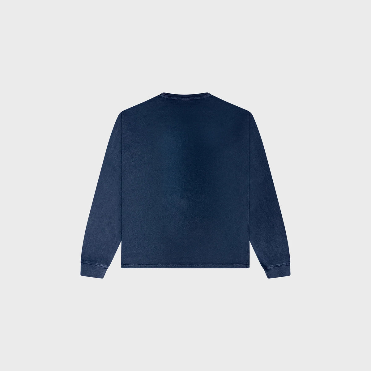 OUT Classic Logo Long Sleeve T-Shirt Navy Acid Wash