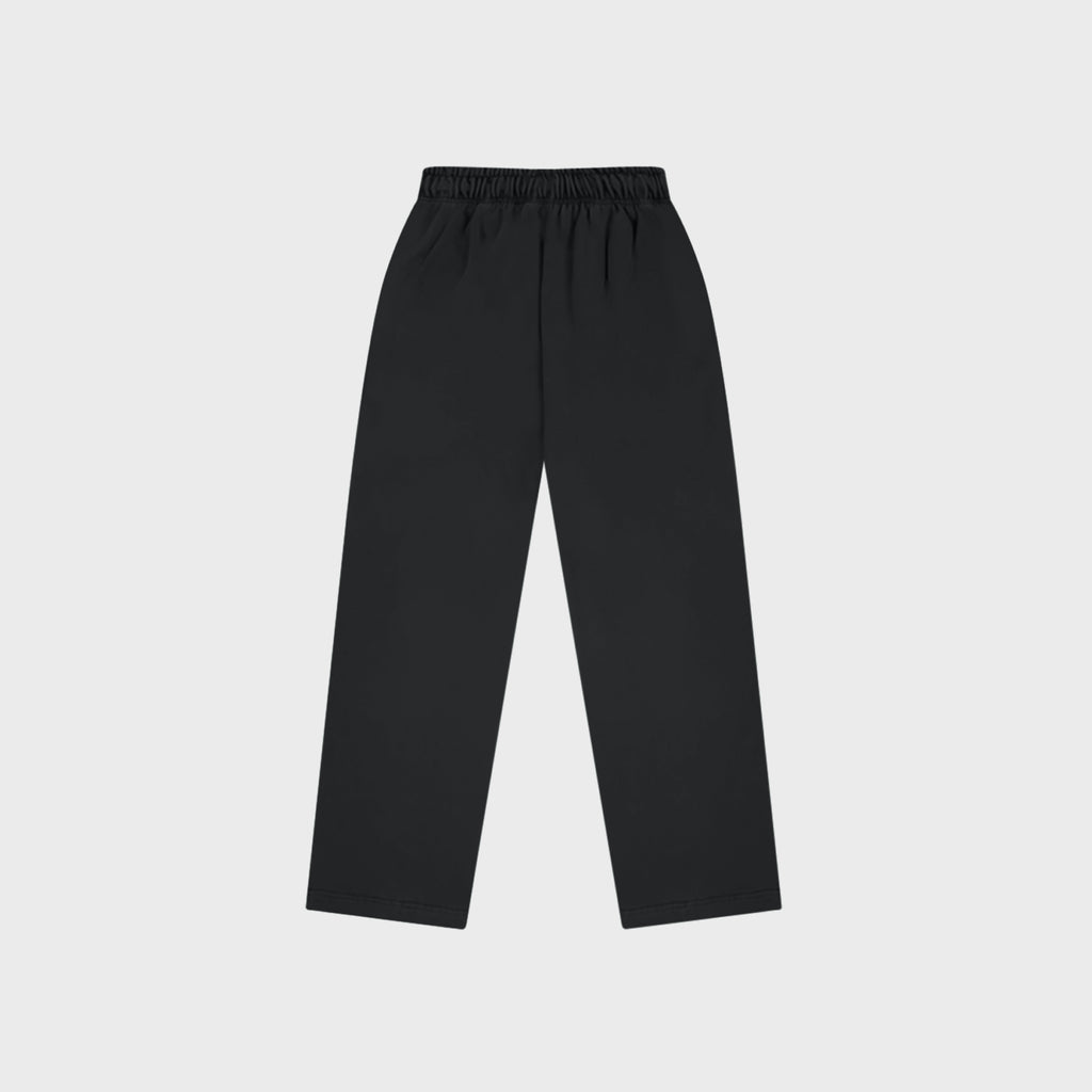 OUT Classic Logo Open Bottom Sweatpants Black