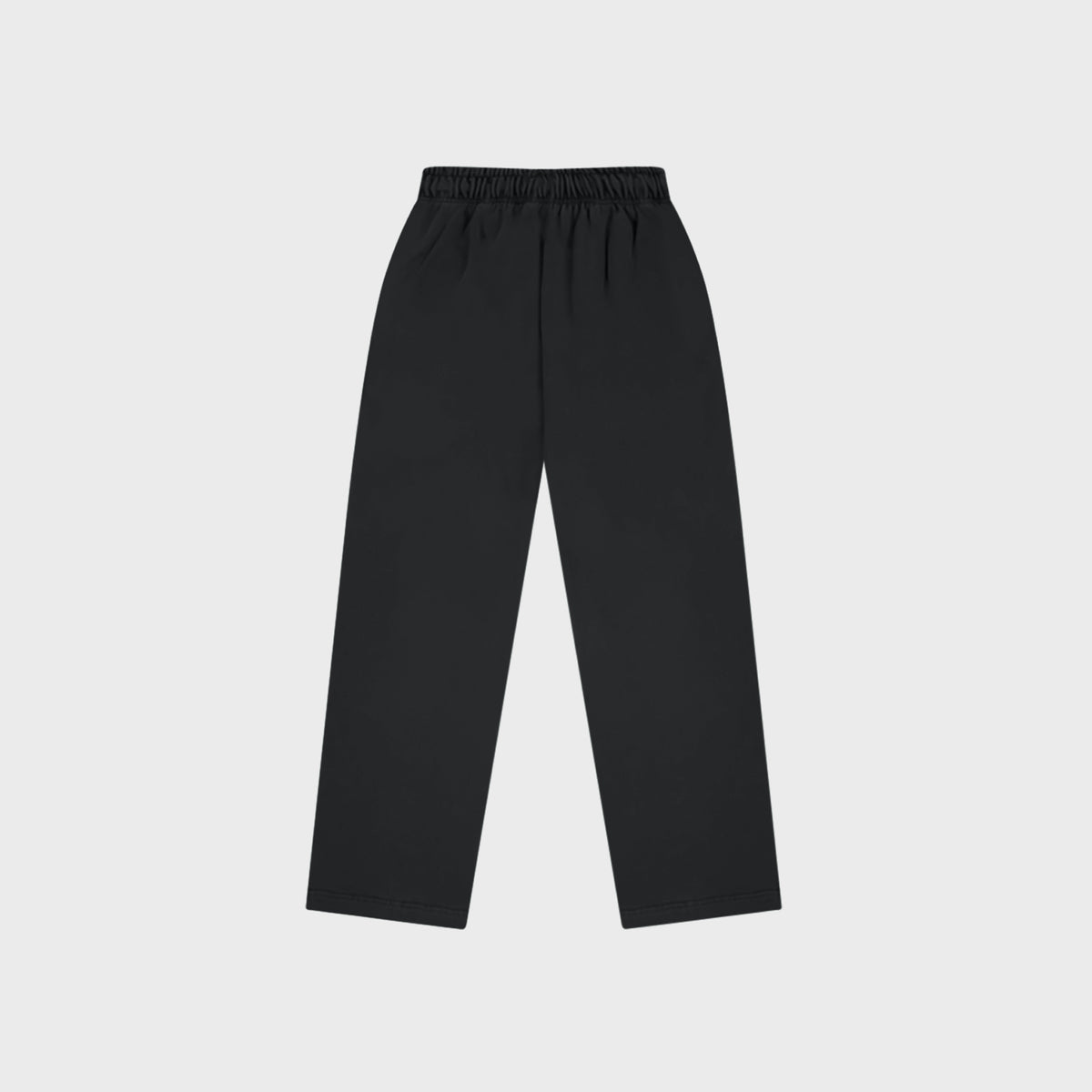 OUT Classic Logo Open Bottom Sweatpants Black