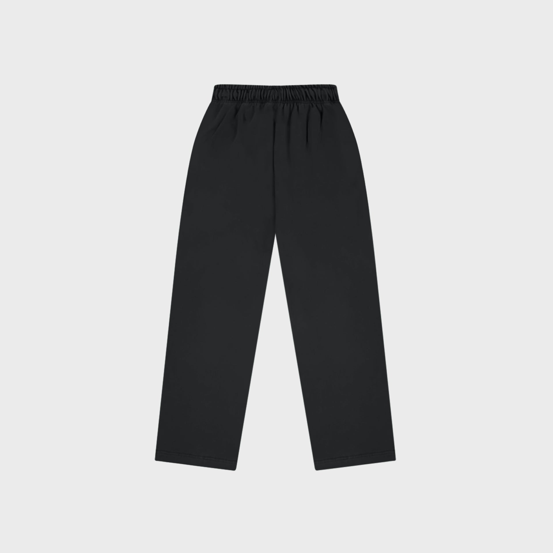 OUT Classic Logo Open Bottom Sweatpants Black