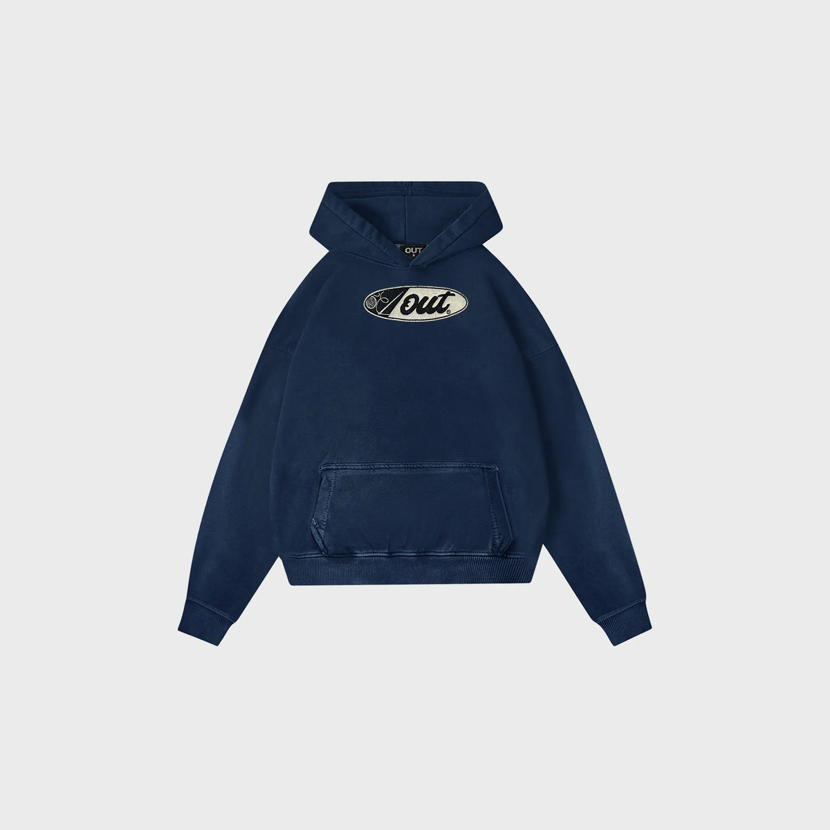 OUT Ball of Yarn Drop Shoulder Hoodie Vintage Navy