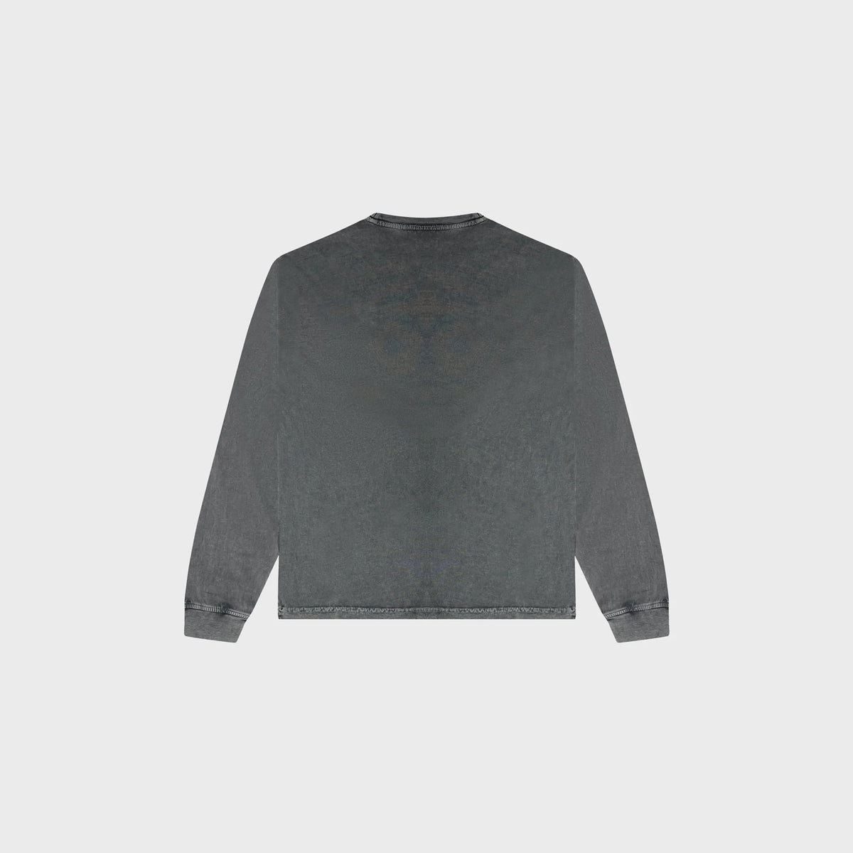 OUT Classic Logo Long Sleeve T-Shirt Grey Acid Wash