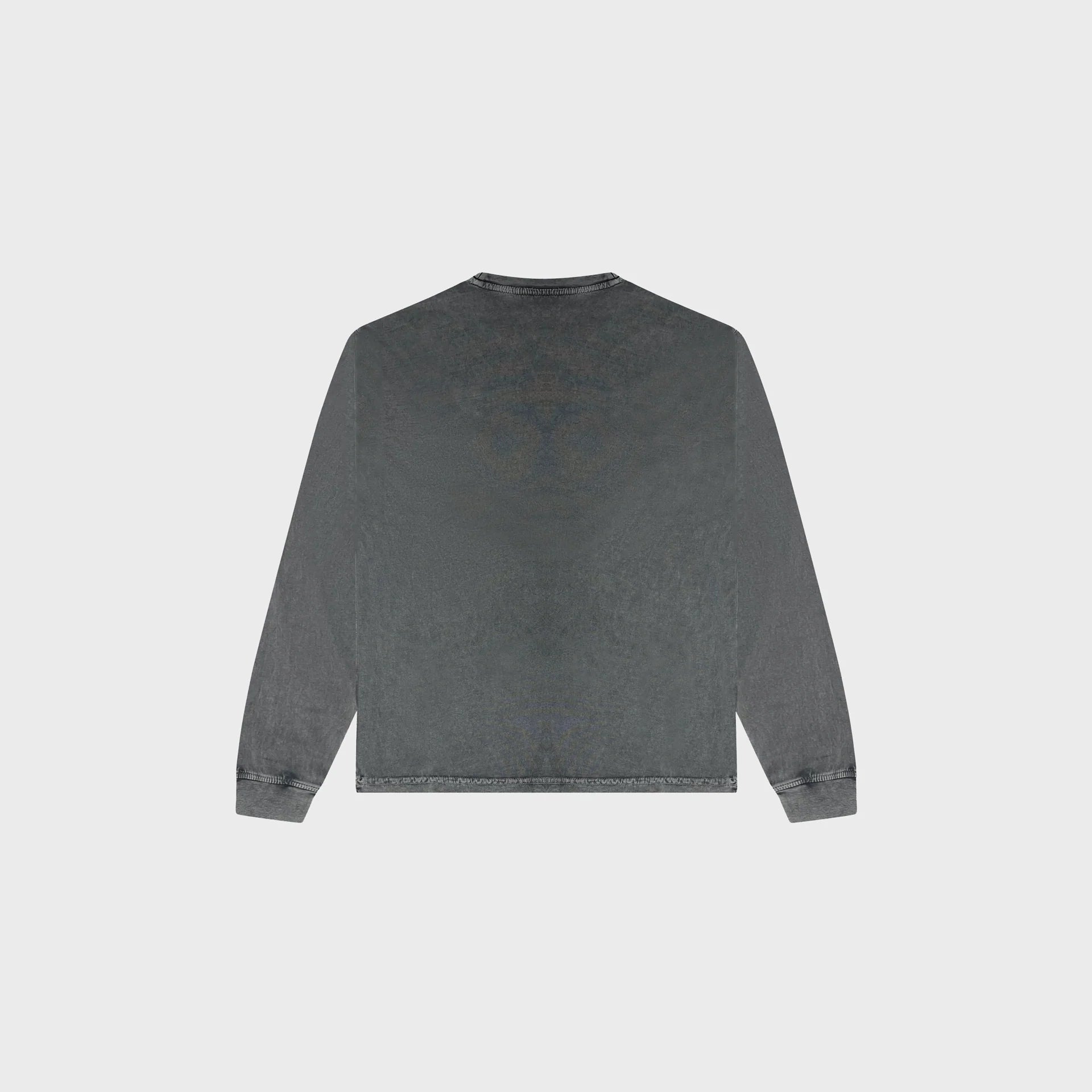 OUT Classic Logo Long Sleeve T-Shirt Grey Acid Wash