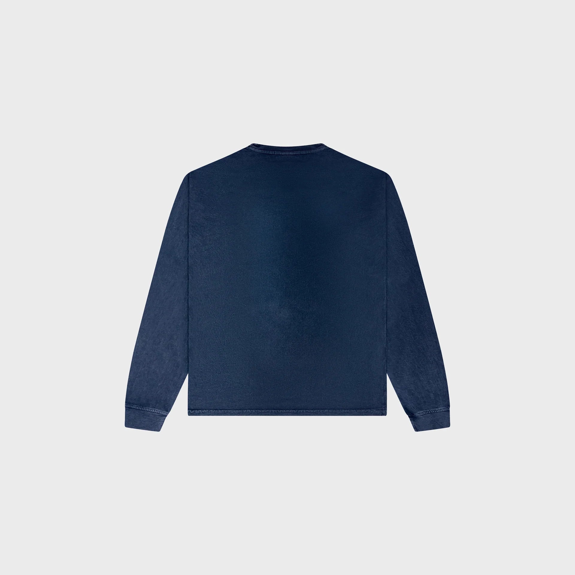 OUT Classic Logo Long Sleeve T-Shirt Navy Acid Wash