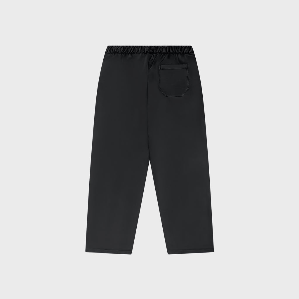 OUT Classic Logo Open Bottom Flare Sweatpants Black