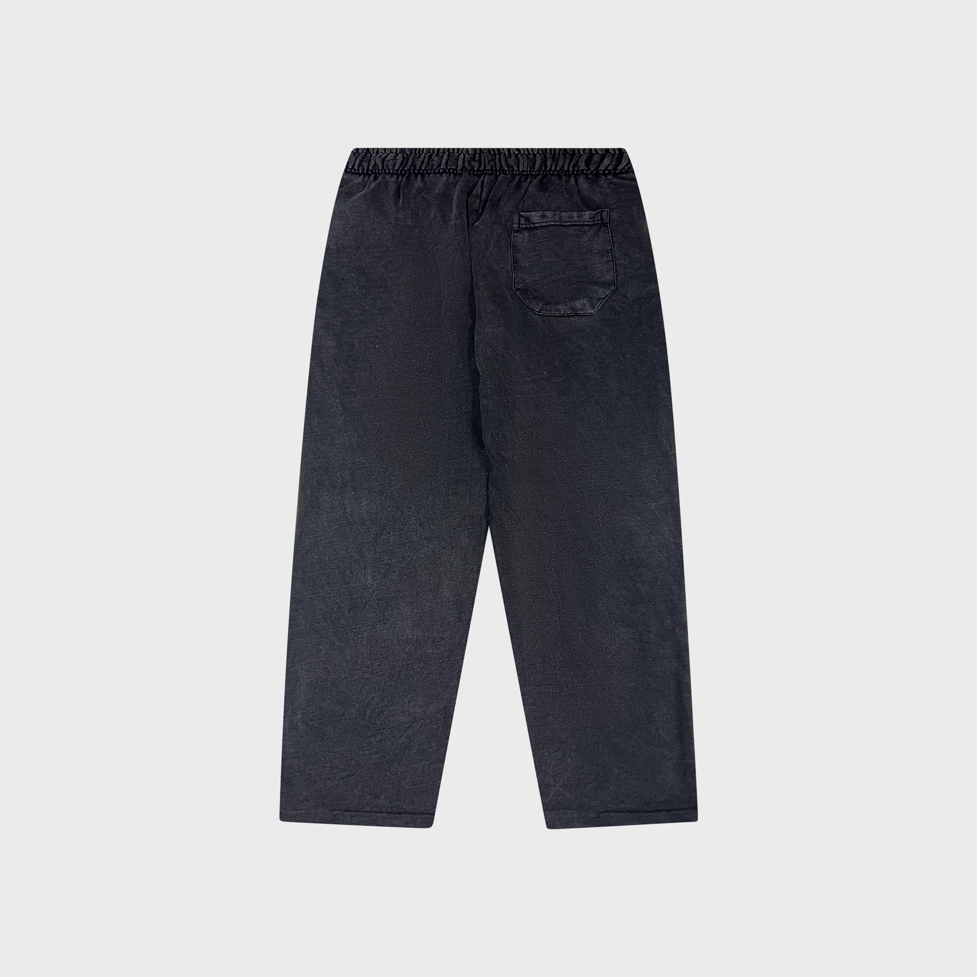 OUT Classic Logo Open Bottom Flare Sweatpants Black Salt Wash