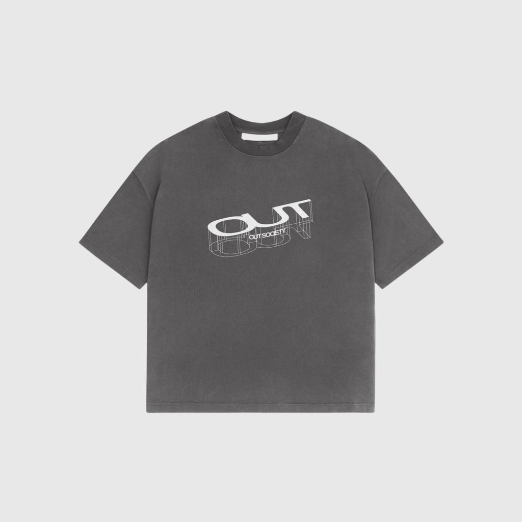 OUT SS26 Mirror T-Shirt Vintage Grey