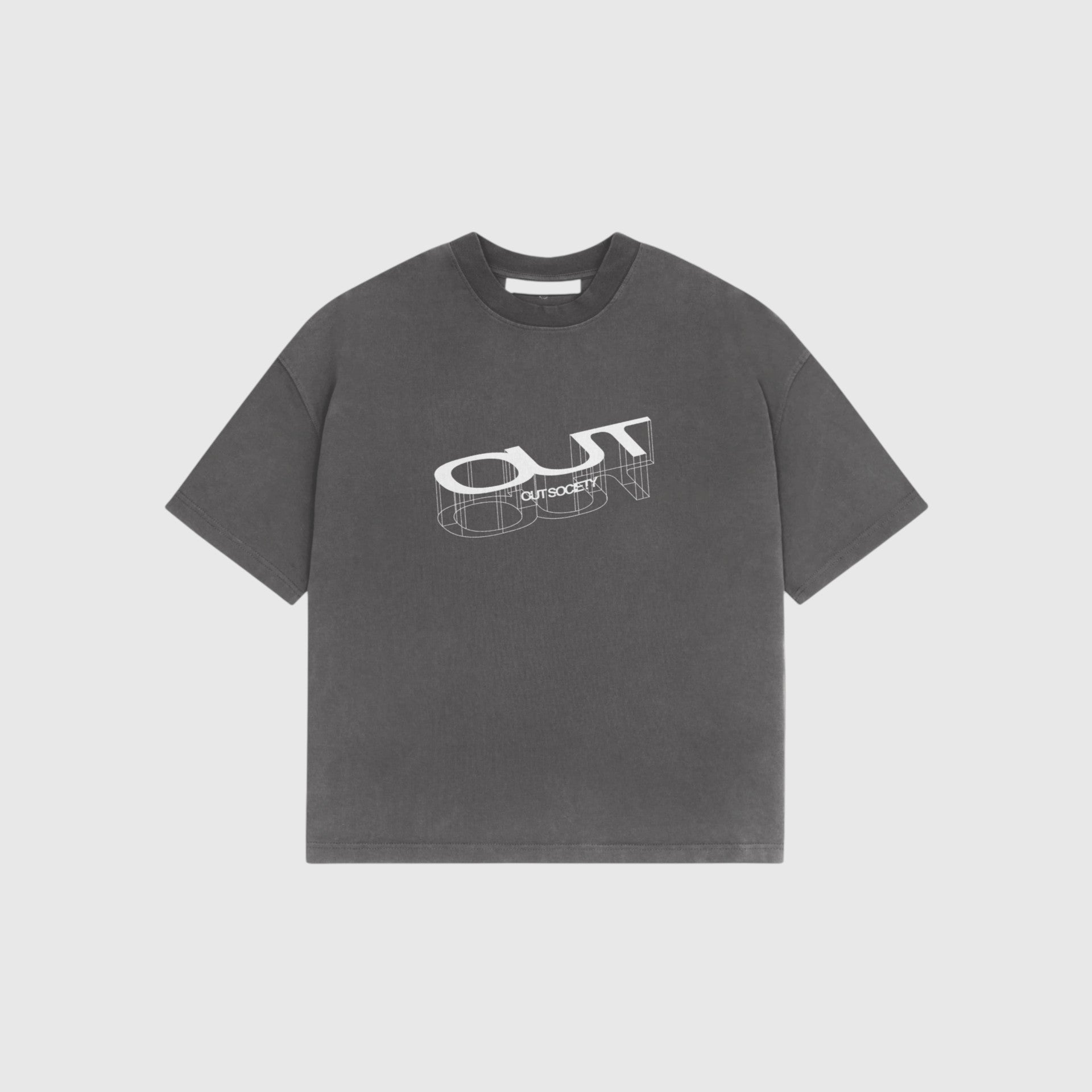 OUT SS26 Mirror T-Shirt Vintage Grey