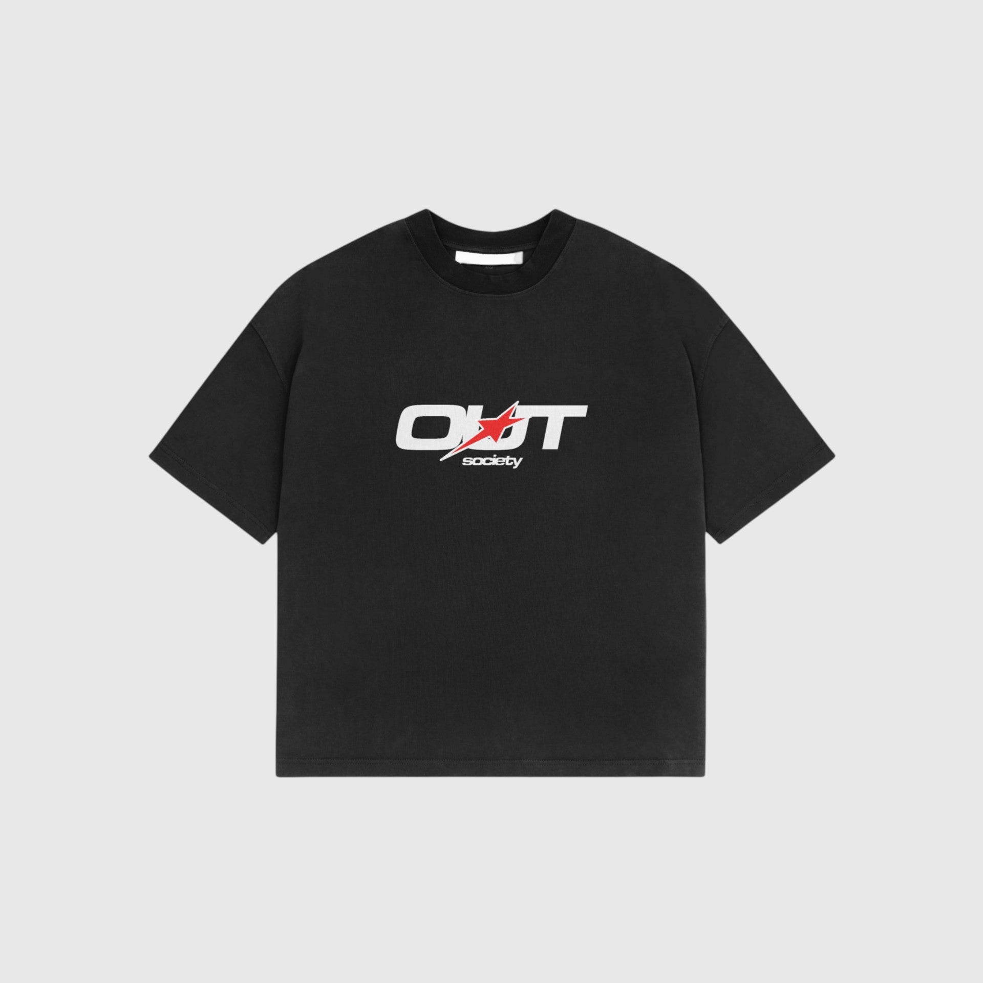 OUT SS26 Red Star T-Shirt Jet Black