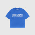 OUT SS26 Society Shattered Logo T-Shirt Sky Blue