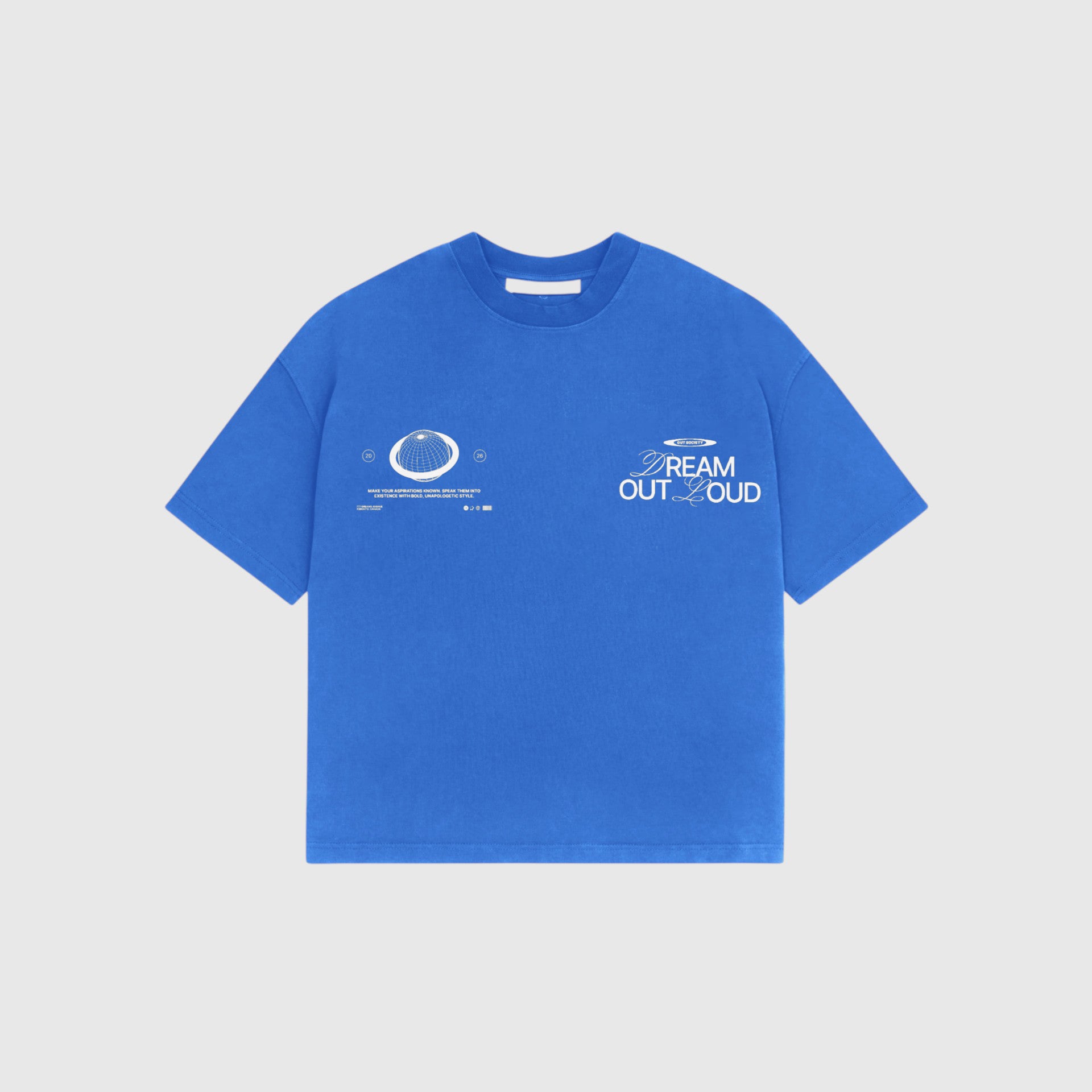 OUT SS26 Dream Out Loud T-Shirt Sky Blue