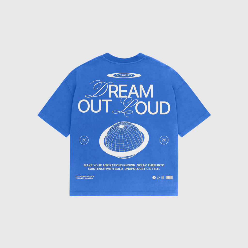 OUT SS26 Dream Out Loud T-Shirt Sky Blue