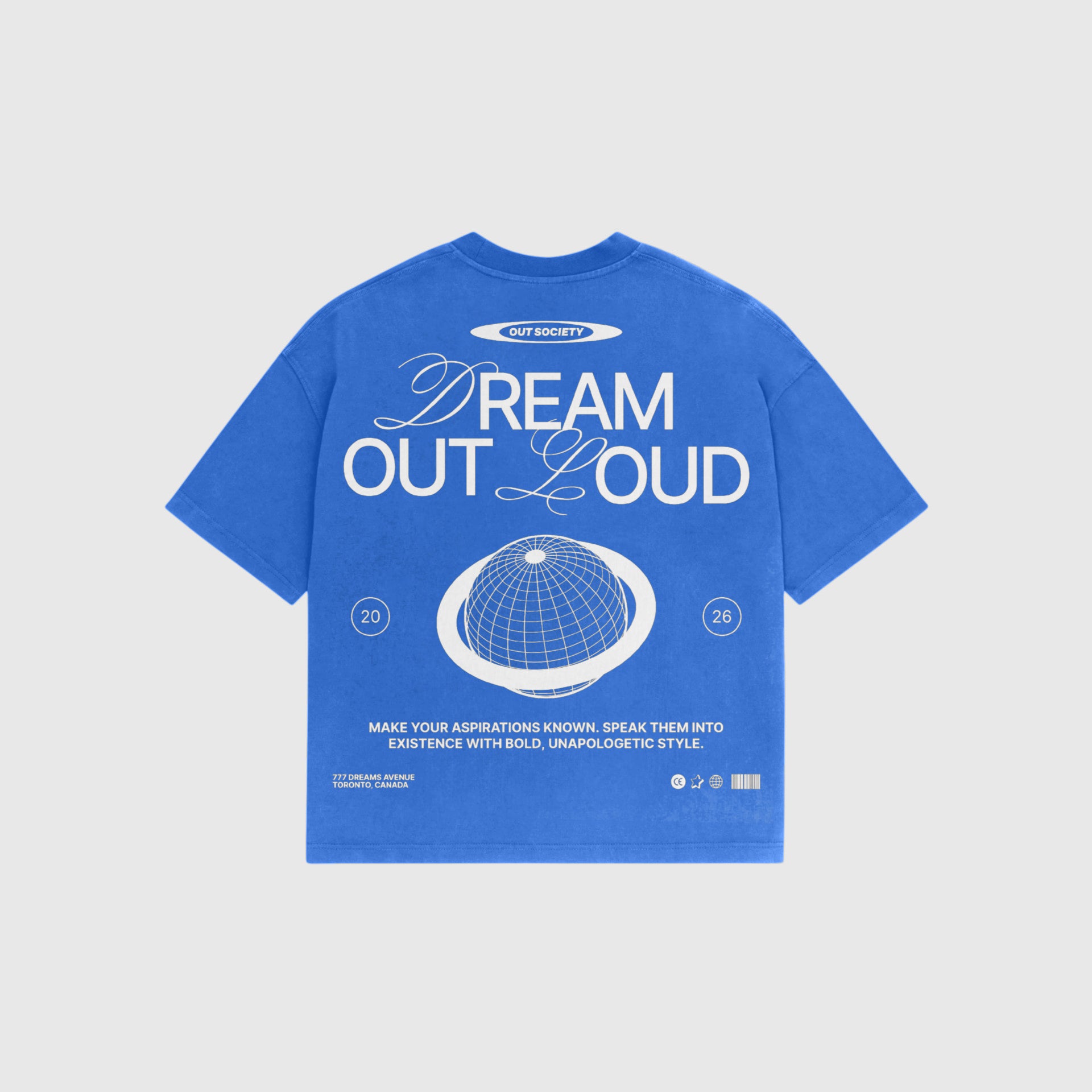 OUT SS26 Dream Out Loud T-Shirt Sky Blue
