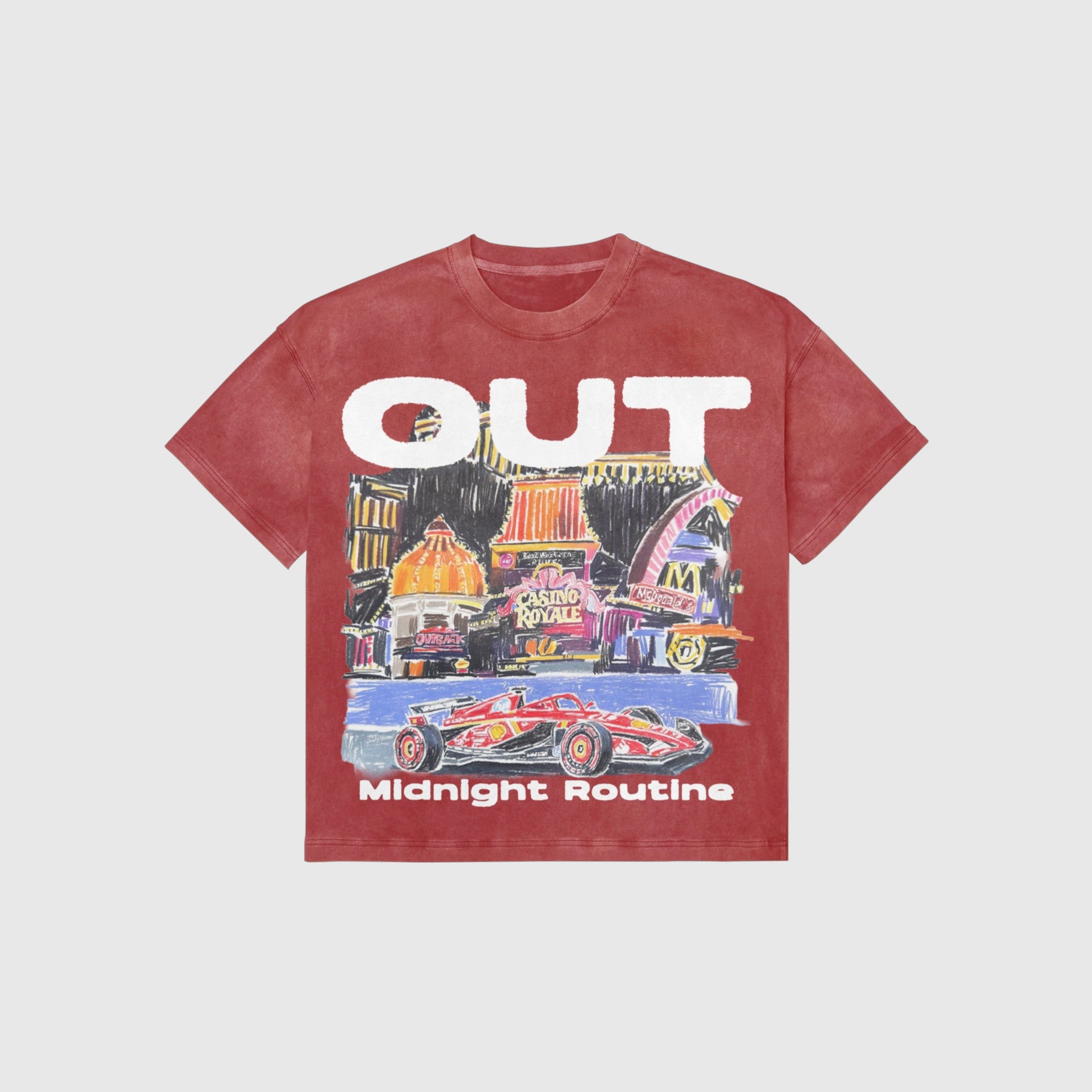 OUT SS26 Midnight Club T-Shirt Dusty Rose