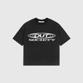 OUT SS26 Society Shattered Logo T-Shirt Jet Black