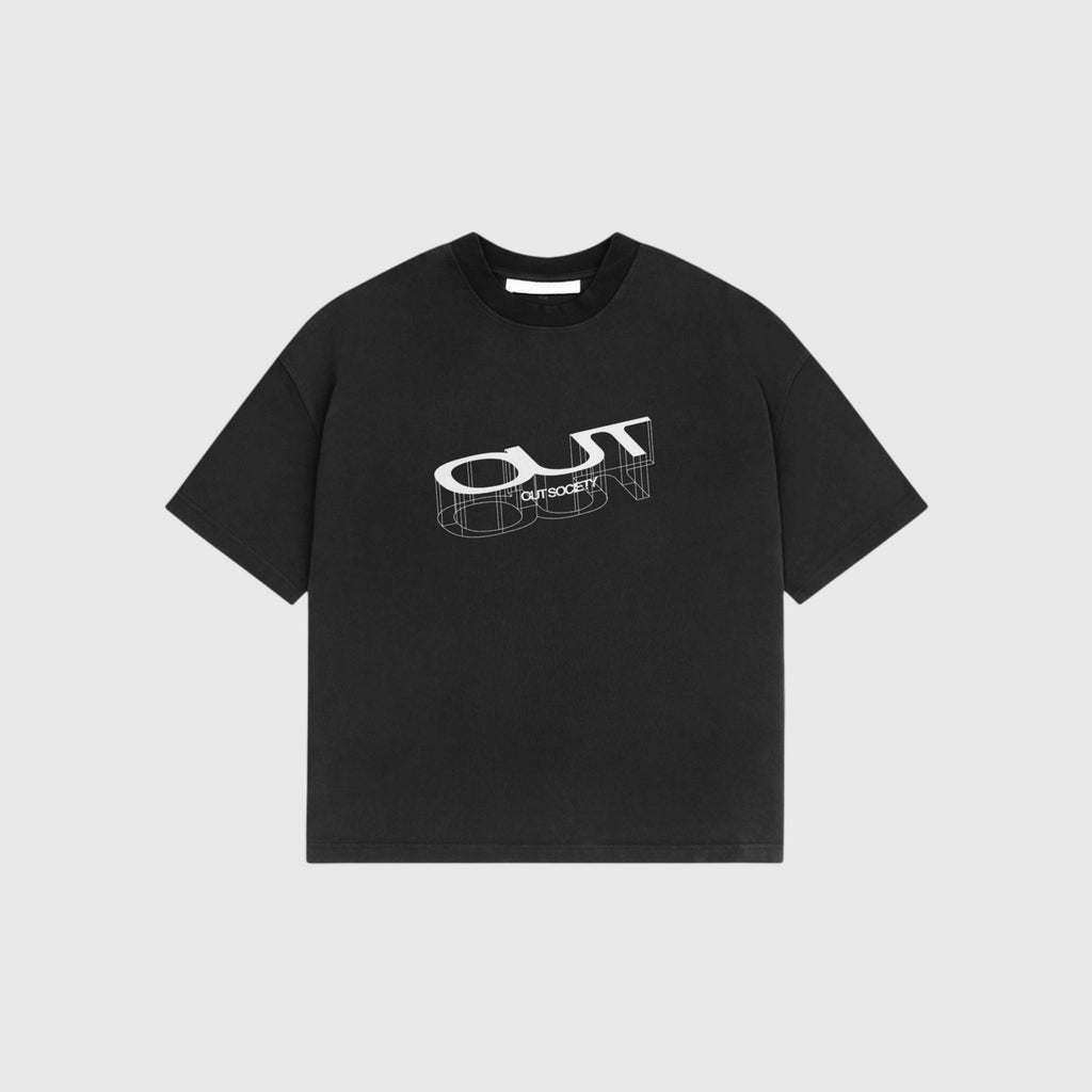OUT SS26 Mirror T-Shirt Jet Black
