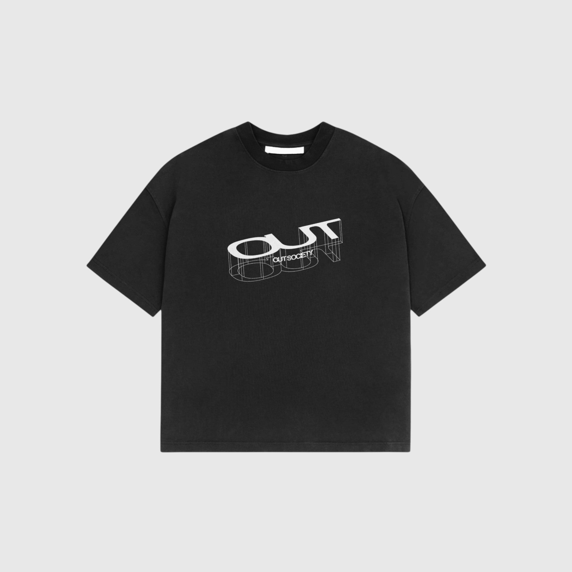 OUT SS26 Mirror T-Shirt Jet Black