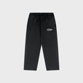 OUT Classic Logo Open Bottom Flare Sweatpants Black