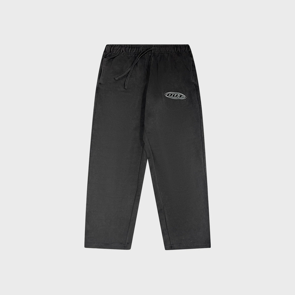 OUT Classic Logo Open Bottom Flare Sweatpants Vintage Grey