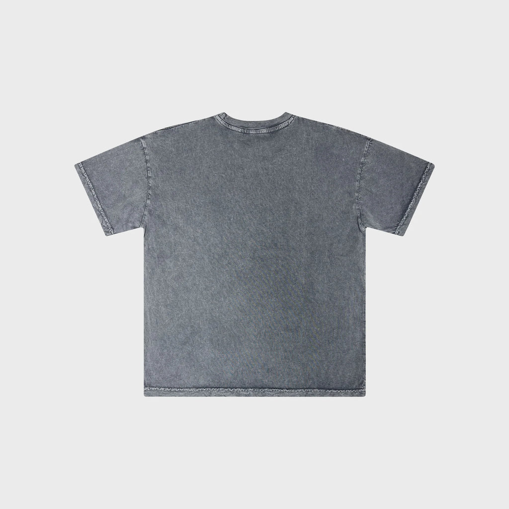 OUT Classic Logo T-Shirt Acid Wash Grey
