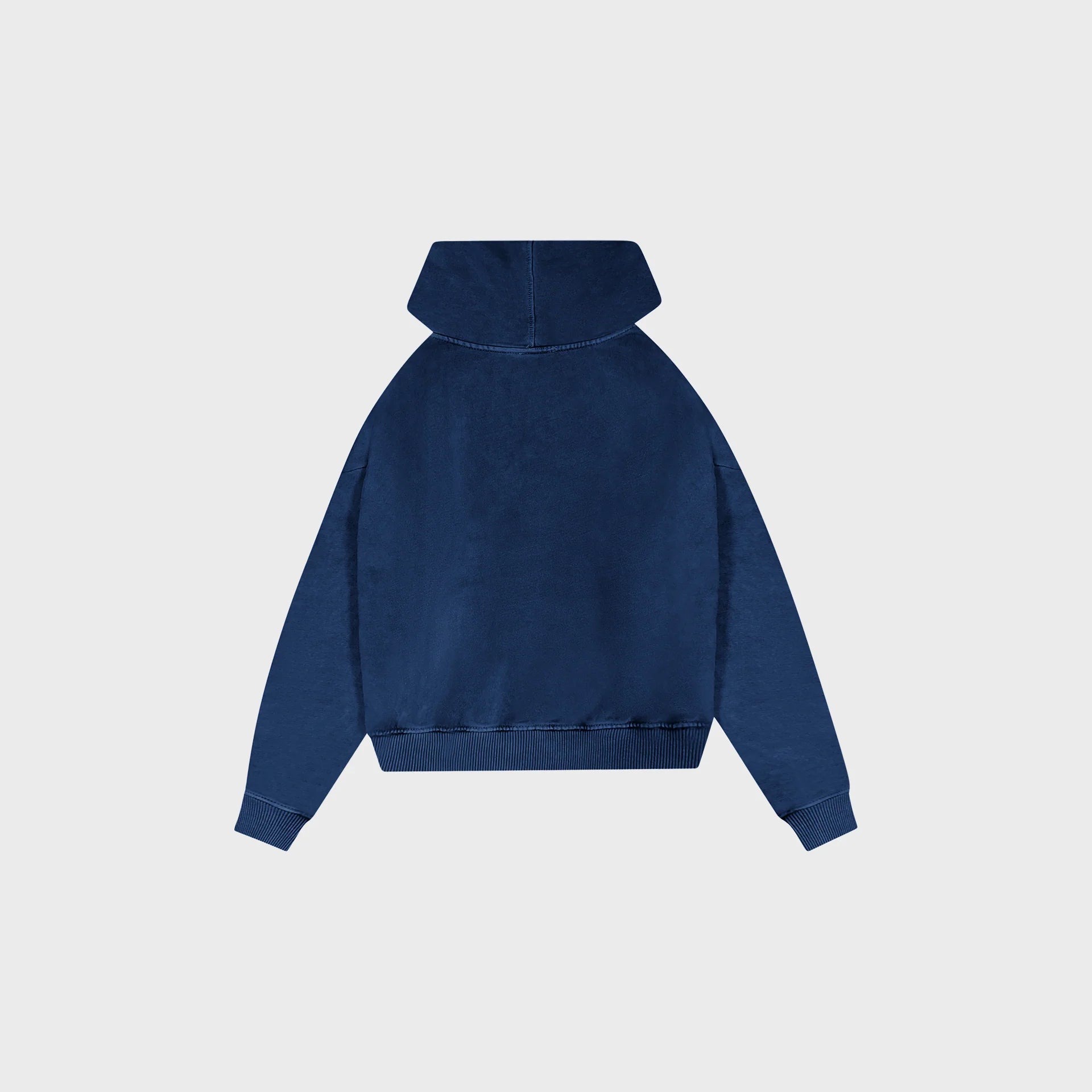 OUT Kingdom Drop Shoulder Hoodie Dark Blue Acid Wash