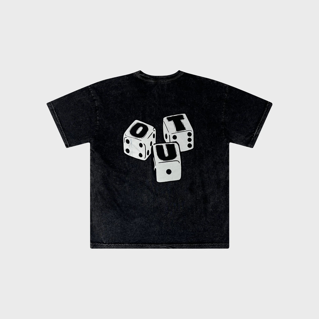 OUT Dice T-Shirt Black Salt Wash