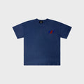 OUT Express T-Shirt Dark Blue Acid Wash