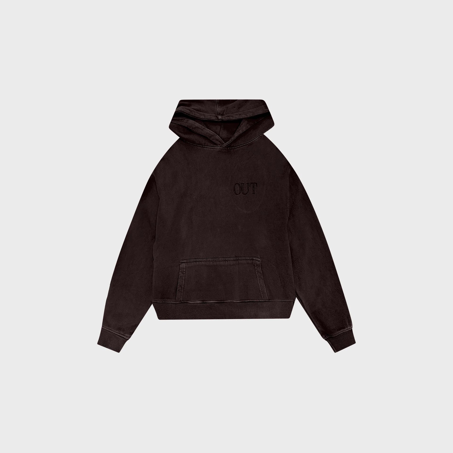 OUT Floral Drop Shoulder Hoodie Vintage Dusty Plum