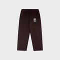 OUT Floral Open Bottom Sweatpants Vintage Dusty Plum