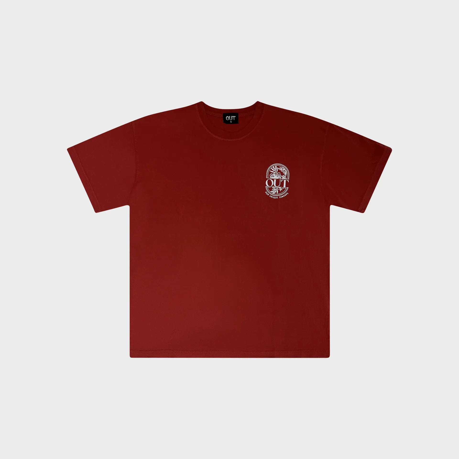 OUT Floral T-Shirt Vintage Blood Red