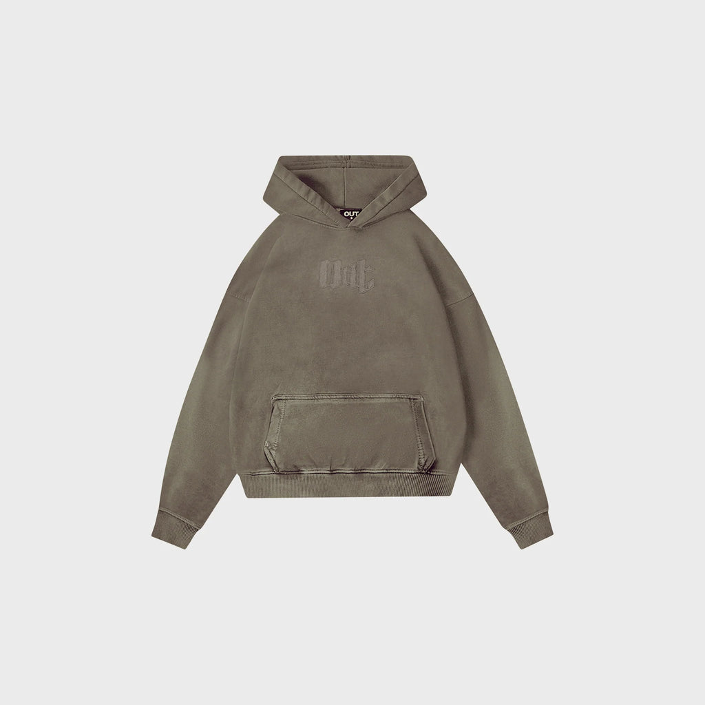 OUT Kingdom Drop Shoulder Hoodie Vintage Taupe