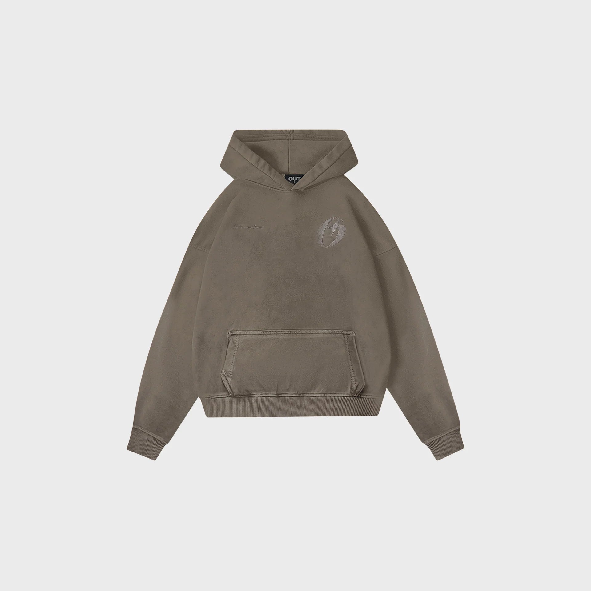 OUT O.STAR Drop Shoulder Hoodie Vintage Taupe