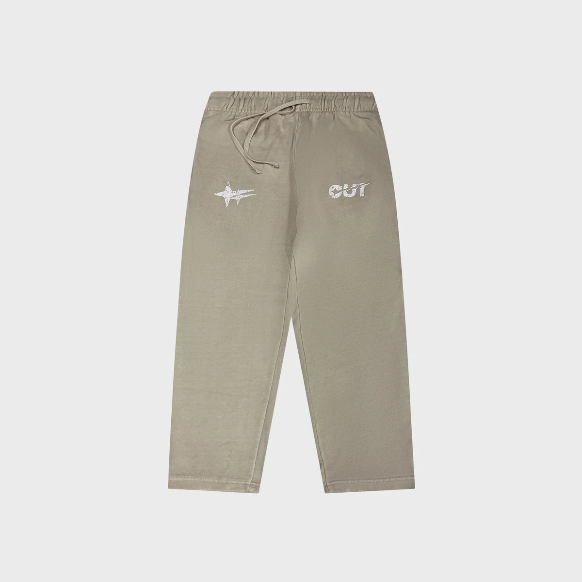 OUT Shooting Star Open Bottom Sweatpants Apricot