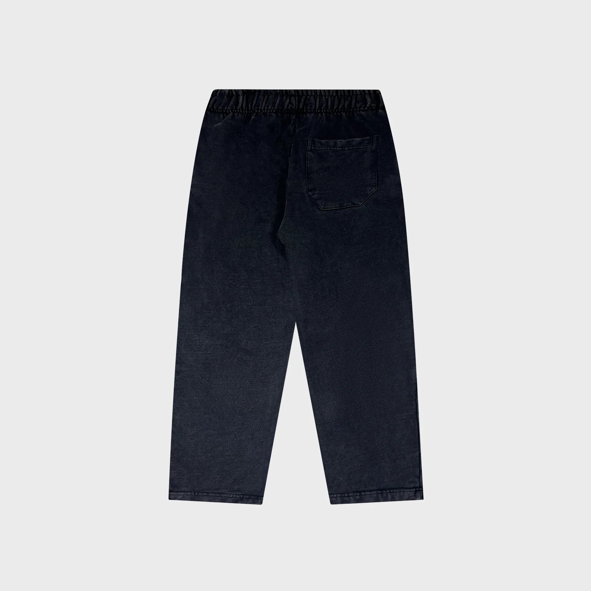 OUT O.STAR Open Bottom Flare Sweatpants Black Salt Wash
