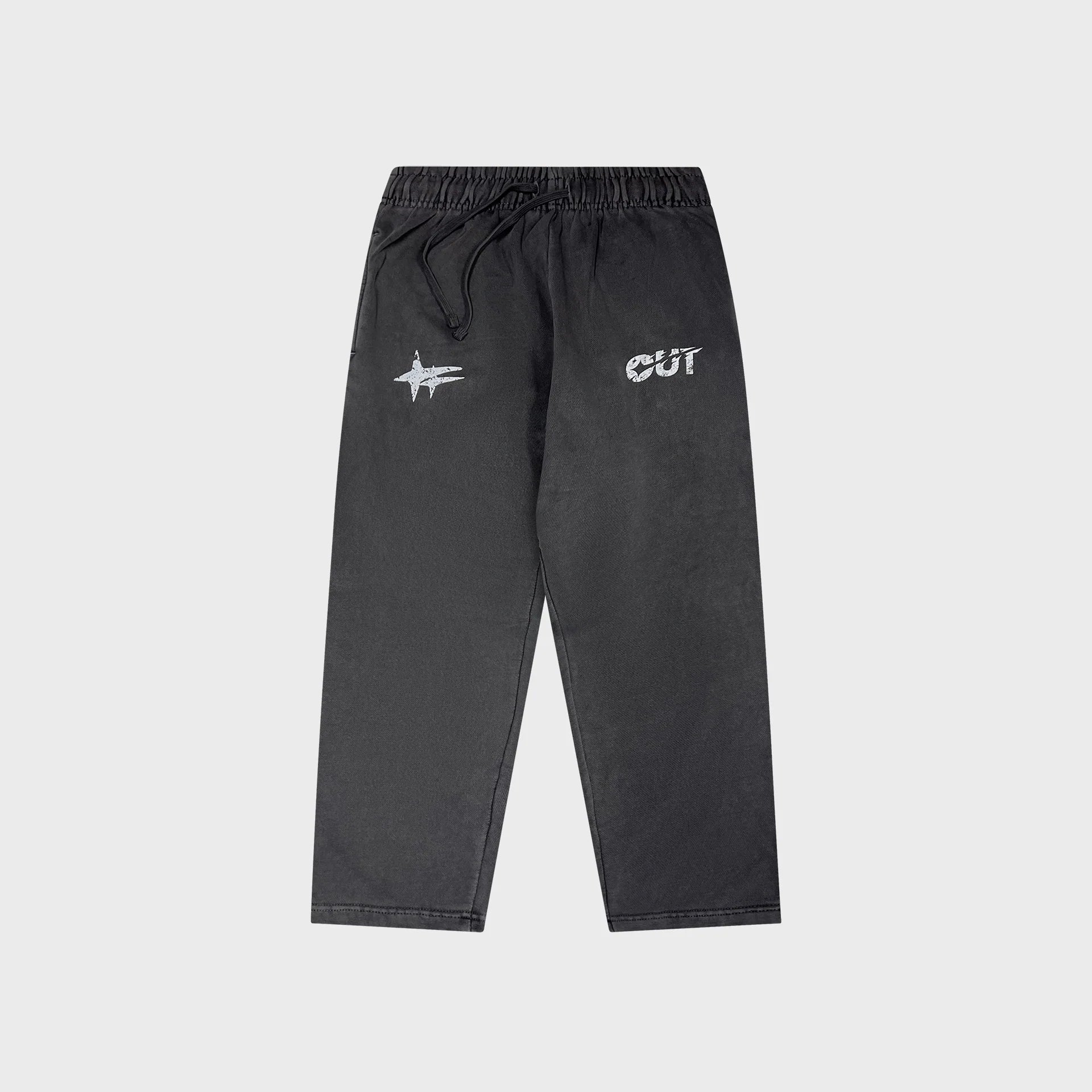 OUT Shooting Star Open Bottom Sweatpants Vintage Grey