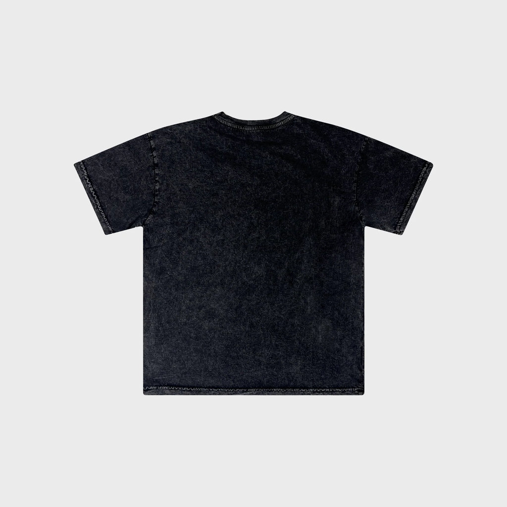OUT Shooting Star T-Shirt Acid Wash Black