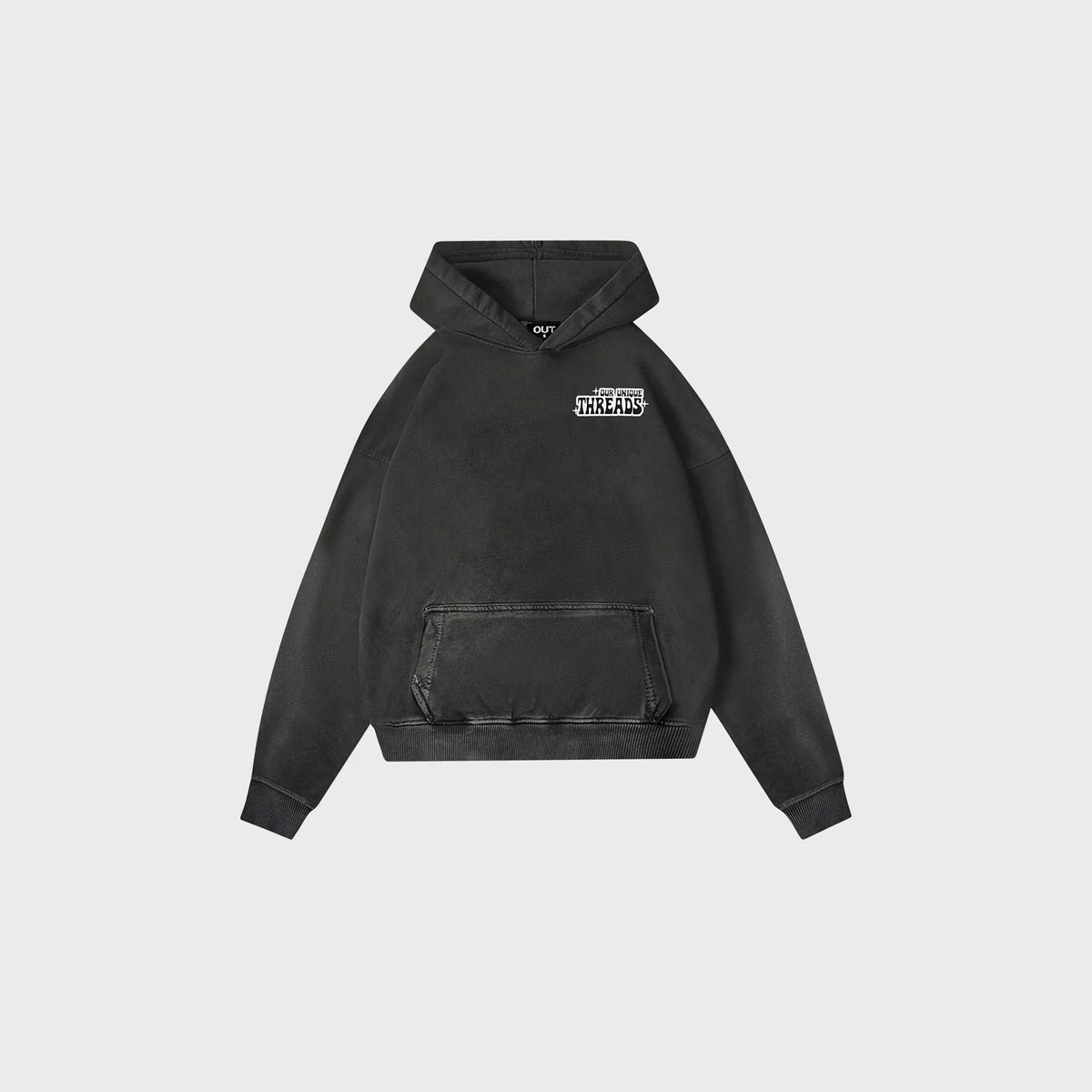 OUT Vibes Drop Shoulder Hoodie Vintage Grey