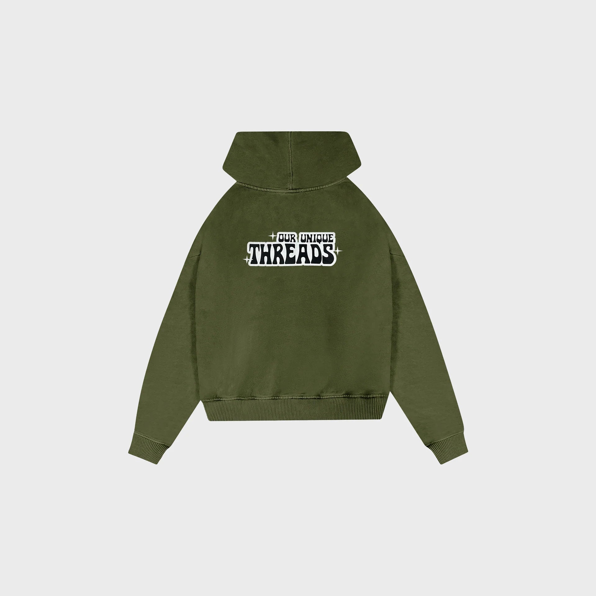 OUT Vibes Drop Shoulder Hoodie Vintage Olive