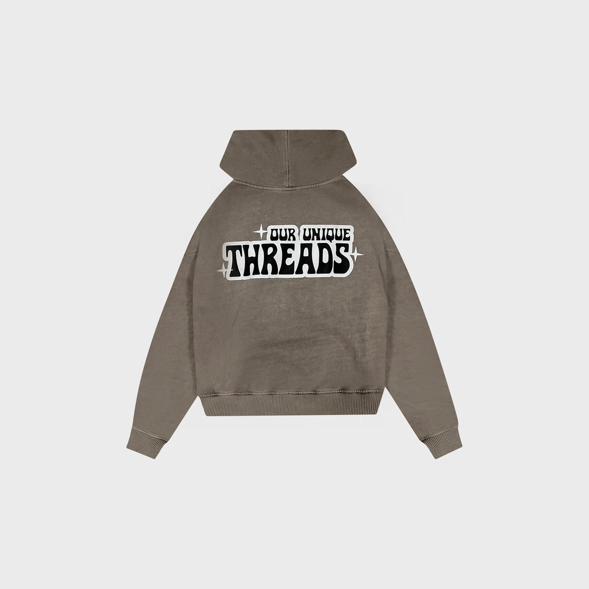 OUT Vibes Drop Shoulder Hoodie Vintage Taupe
