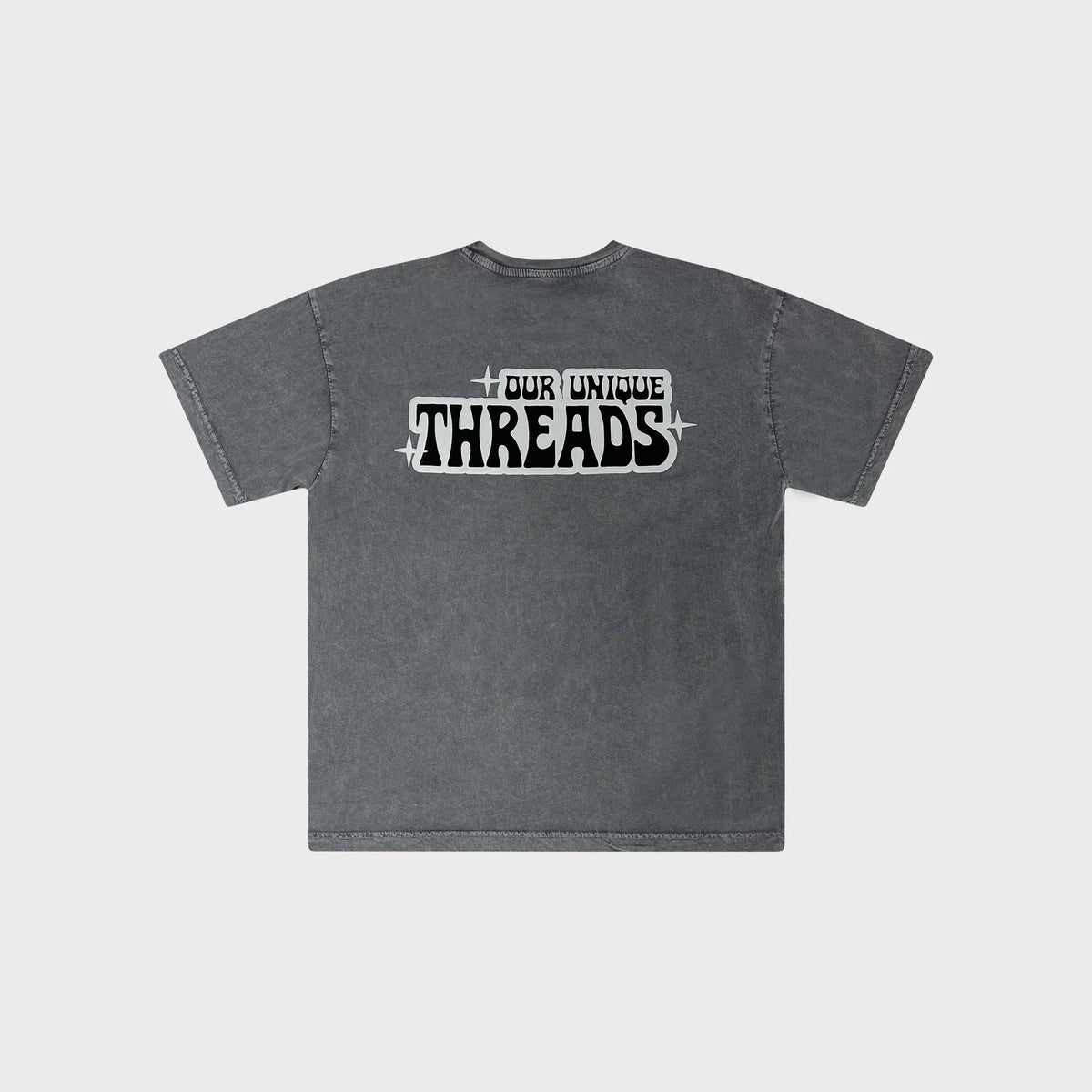 OUT Vibes T-Shirt Grey Acid Wash