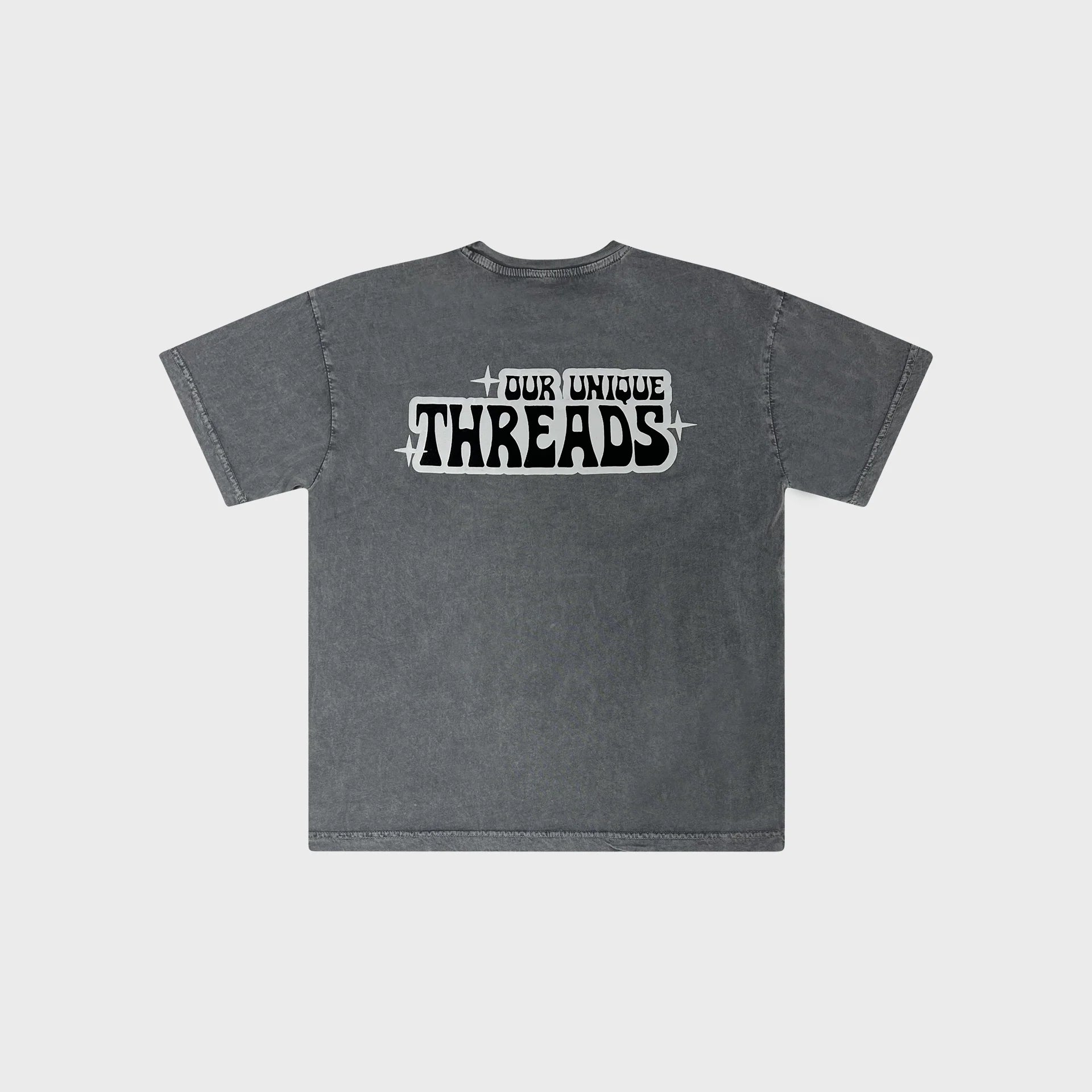 OUT Vibes T-Shirt Grey Acid Wash
